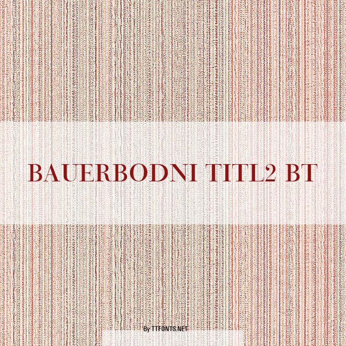 BauerBodni Titl2 BT example